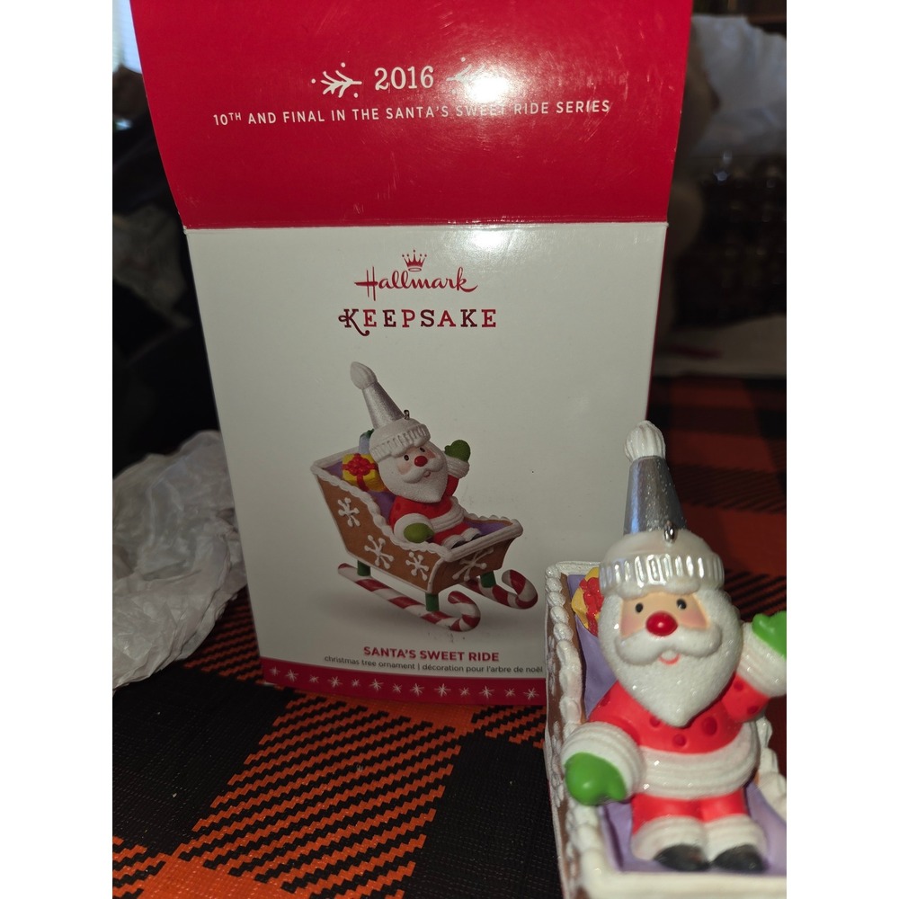 2016 Hallmark Keepsake Santa's Sweet Ride 10th Final Series Christmas Ornament